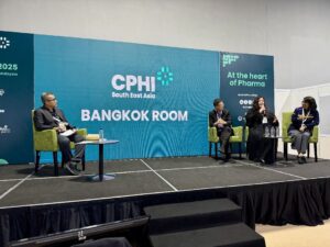 Picture taken during panel discussion in CPHI SEA 2025 involving Dr Rebecca, representing Precision Diagnostics